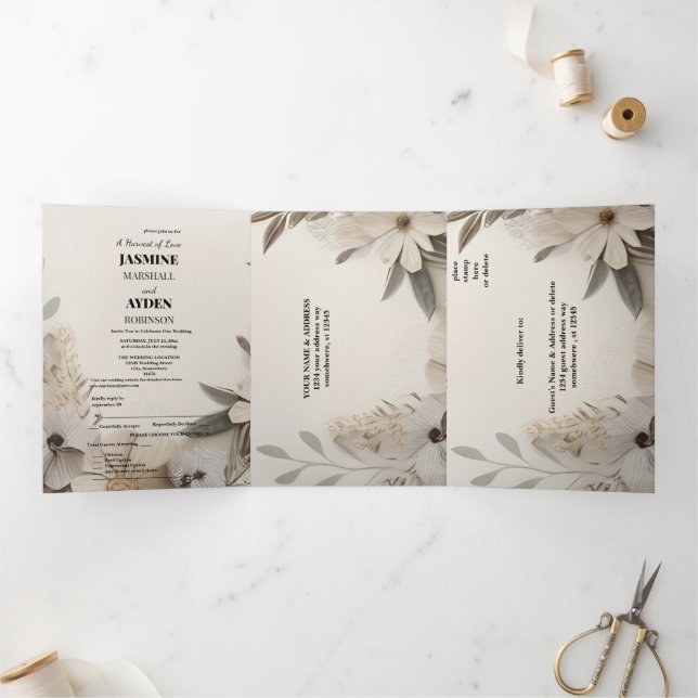 Elegant Custom Wedding Einladungen (Innenseite)