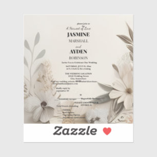 Elegant Custom Wedding Einladungen Aufkleber