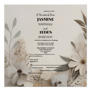 Elegant Custom Wedding Einladungen Poster