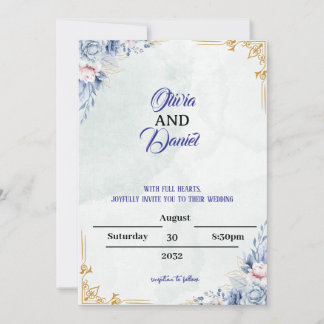 Elegant Custom Wedding Invitation 