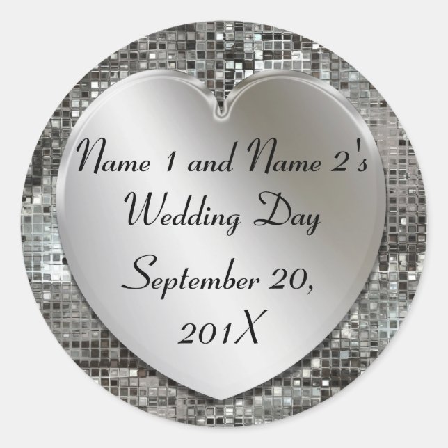 Elegant Custom Wedding Stickers (Vorderseite)