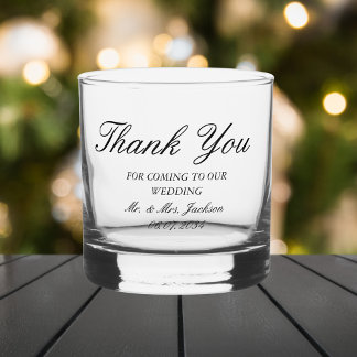 Elegant Custom Wedding Vielen Dank Whiskyglas