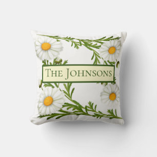 Elegant Cut Daisies Kissen