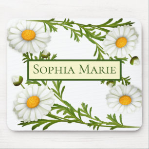 Elegant Cut Daisies Mousepad