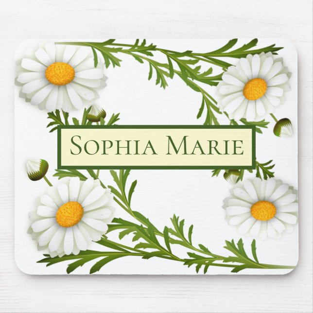 Elegant Cut Daisies Mousepad (Vorne)