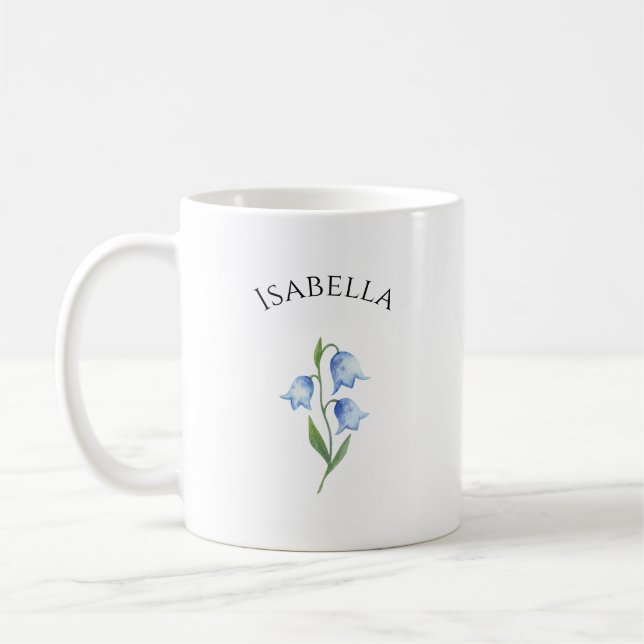 Elegant Cute Sophisticated Named Romantic Floral Kaffeetasse (Links)