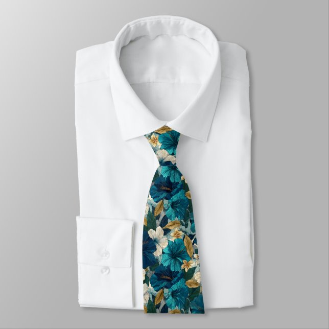Elegant Dads Day Gifts Tropical Flower Krawatte (Gebunden)