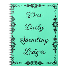 Elegant Daily Spending Ledger Budget Notebook Notizblock