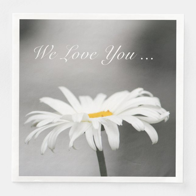 Elegant Daisy Blume Serviette (Vorderseite)