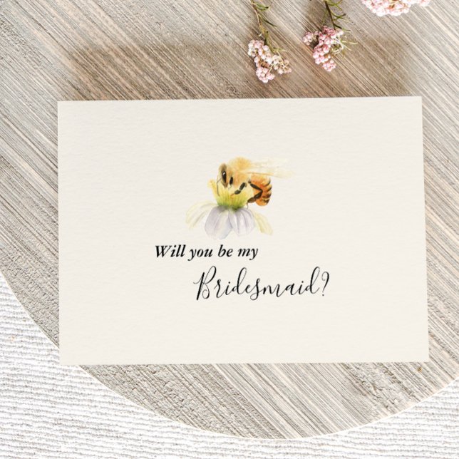 Elegant Daisy Bridesmaid Vorschlagskarte Einladung (Von Creator hochgeladen)