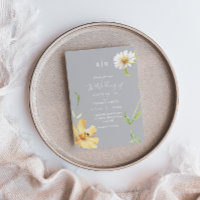Elegant Daisy | Einladung zur Hochzeit in Gray Mon