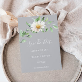 Elegant Daisy | Gray Wedding Save the Date
