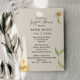 Elegant Daisy Lingerie Shower Invitation Einladung