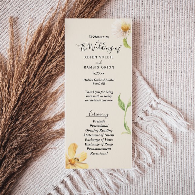 Elegant Daisy Mariage Flat Programme (Créateur téléchargé)