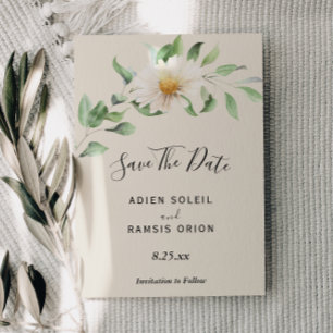Elegant Daisy Wedding speichern das Datum Save The Date
