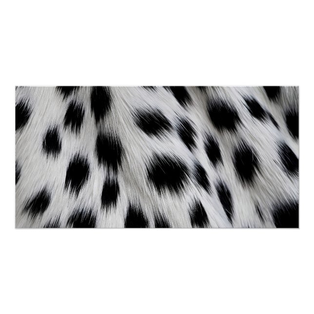 Elegant Dalmatian Faux Fur Pattern Poster (Vorderseite)