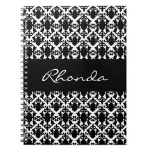 Elegant Damask Black and White