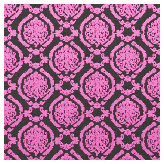 Elegant Damask Fabric Pink Stoff (Nahaufnahme)