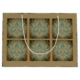 Elegant Damask Muttertag Große Geschenktüte