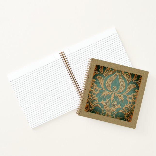 Elegant Damask Muttertag Notizbuch (Innenseite)