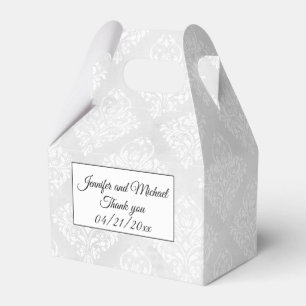Elegant Damask personalize Names Wedding Geschenkschachtel