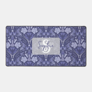 Élégant Damassé Monochrome Violet Personnalisé