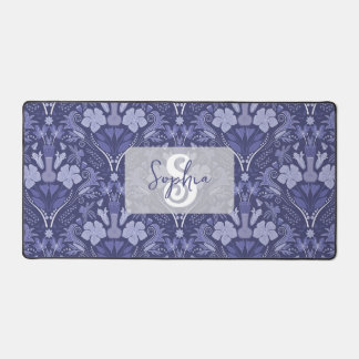 Élégant Damassé Monochrome Violet Personnalisé