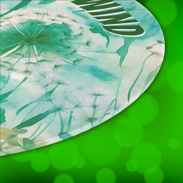 Elegant Dandelion Monogram grün und weiß | Schneidebrett (Von Creator hochgeladen)