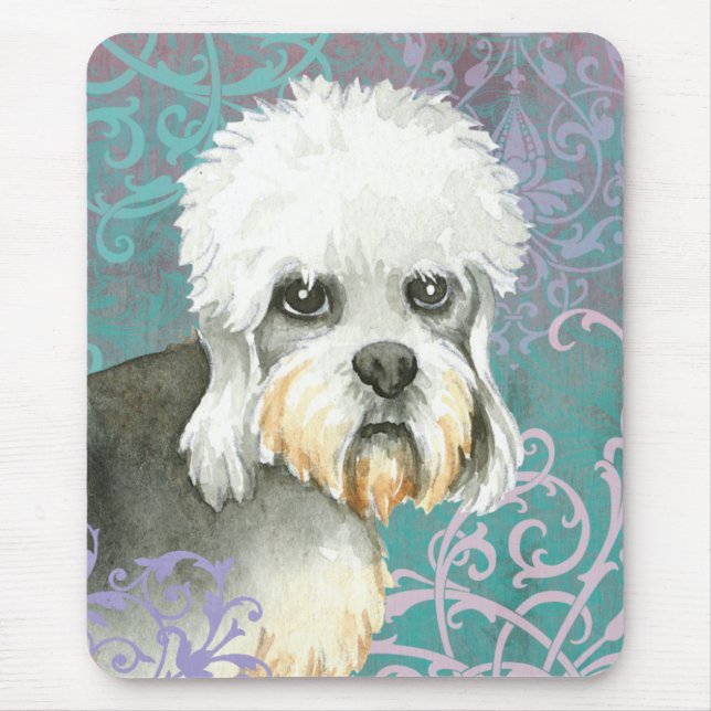 Elegant Dandie Dinmont Terrier Mousepad (Vorne)