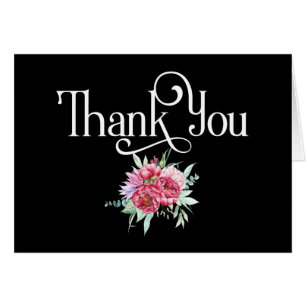 Elegant danke Ihnen Design mit Peony Blume
