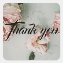 Elegant danke Ihnen Square Stickers