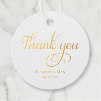 Elegant danke Ihnen Wedding Gold Geschenkanhänger