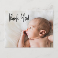 Elegant "Danke" Personalisiert Baby Birth Announ