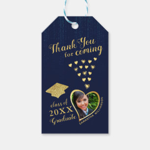 Elegant Dankeschön Grand Foto Blue 2023 Abschluss Geschenkanhänger