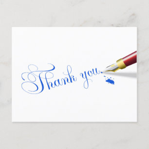 Elegant Dankeschön Script Postkarte