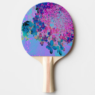Elegant Dark Blue and Magenta Limelight Hydrangea Tischtennis Schläger