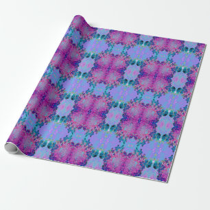 Elegant Dark Blue und Magenta Limelight Hydrangea Geschenkpapier