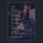 Elegant Dark Boho Lila Fantasy Wedding Menükarte<br><div class="desc">Elegant Dark Boho Lila Fantasy Wedding Menu #pampasgrass #junglewedding #jungleinvitation #coralwedding #weddingmenu #wortwedding #lasvegaswedding #terracottawedding #peachwedding #pampasweddingmenu #pampas #terracotta #coral #peach #naturalwedding #driedgring ass #driedpampas #wabisabiwedding #naturewedding</div>