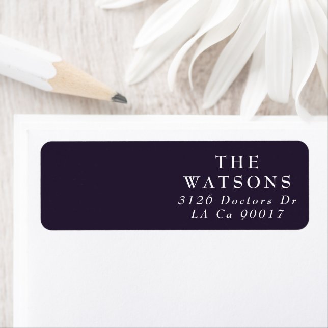 Elegant Dark Boho White auf Lila Hochzeit (Insitu)