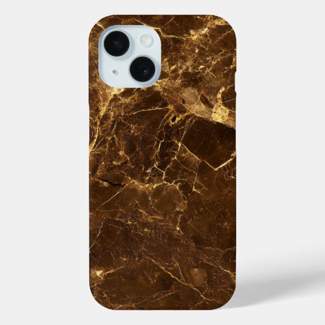 Elegant Dark Brown Marble Phone Case (Rückseite)