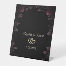 Elegant Dark Burgundy Rose Black
