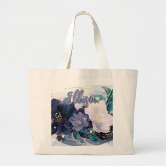 Elegant Dark Floral Jumbo Stoffbeutel