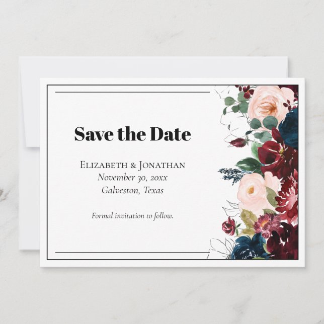 Elegant Dark Florals (Vorderseite)