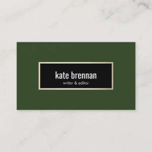 Elegant Dark Green Beruflich Visitenkarte