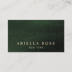 Elegant Dark Green Lizard Skin Beruflich Visitenkarte