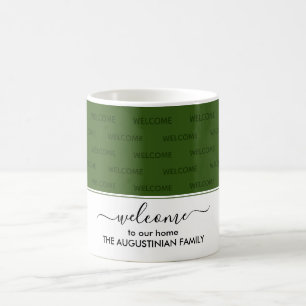 Elegant Dark Green WILLKOMMEN ZU UNSEREM ZUHAUSE G Kaffeetasse
