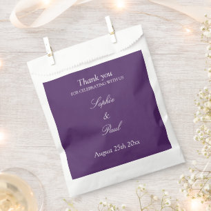 Elegant Dark Lila Wedding Vielen Dank für Ihre Unt Geschenktütchen