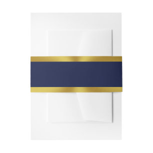 Elegant Dark Midnight Blue und Gold Einladungsbanderole