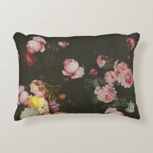 Elegant Dark Rich Blumenrosa Roses Dekokissen