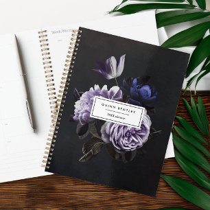 Elegant Dark Violet Floral Bouquet Personalisier Planer